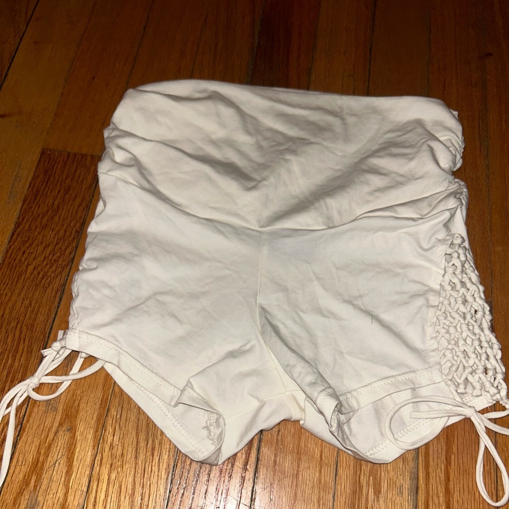 white, rope spandex